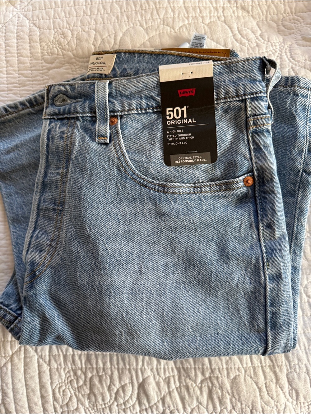 Levi's 501 Original Men's Jeans - Light Wash Blue